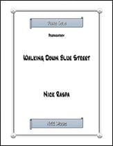 Walking Down Blue Street piano sheet music cover